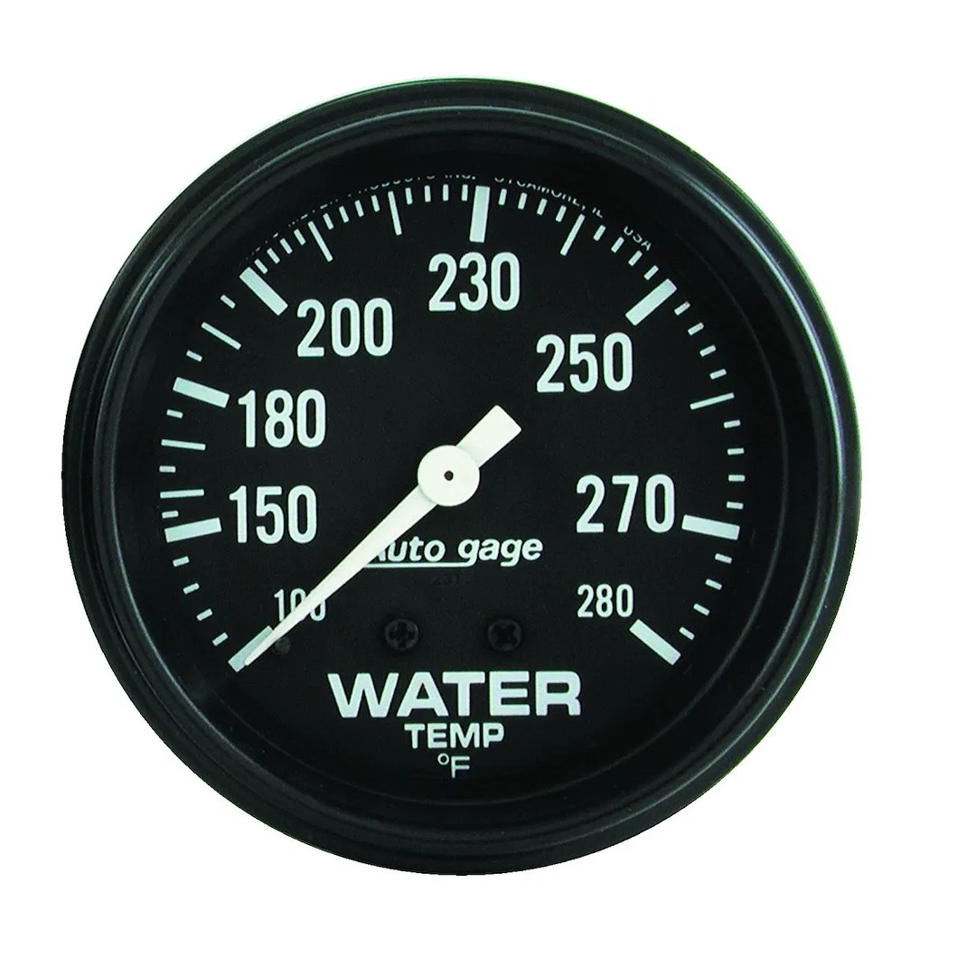 2313 – AUTO METER Gauge Water Temperature, 2-5/8 Inch Full Sweep Mechanical Analog 100-200 Degrees F Black Face/ Blac...